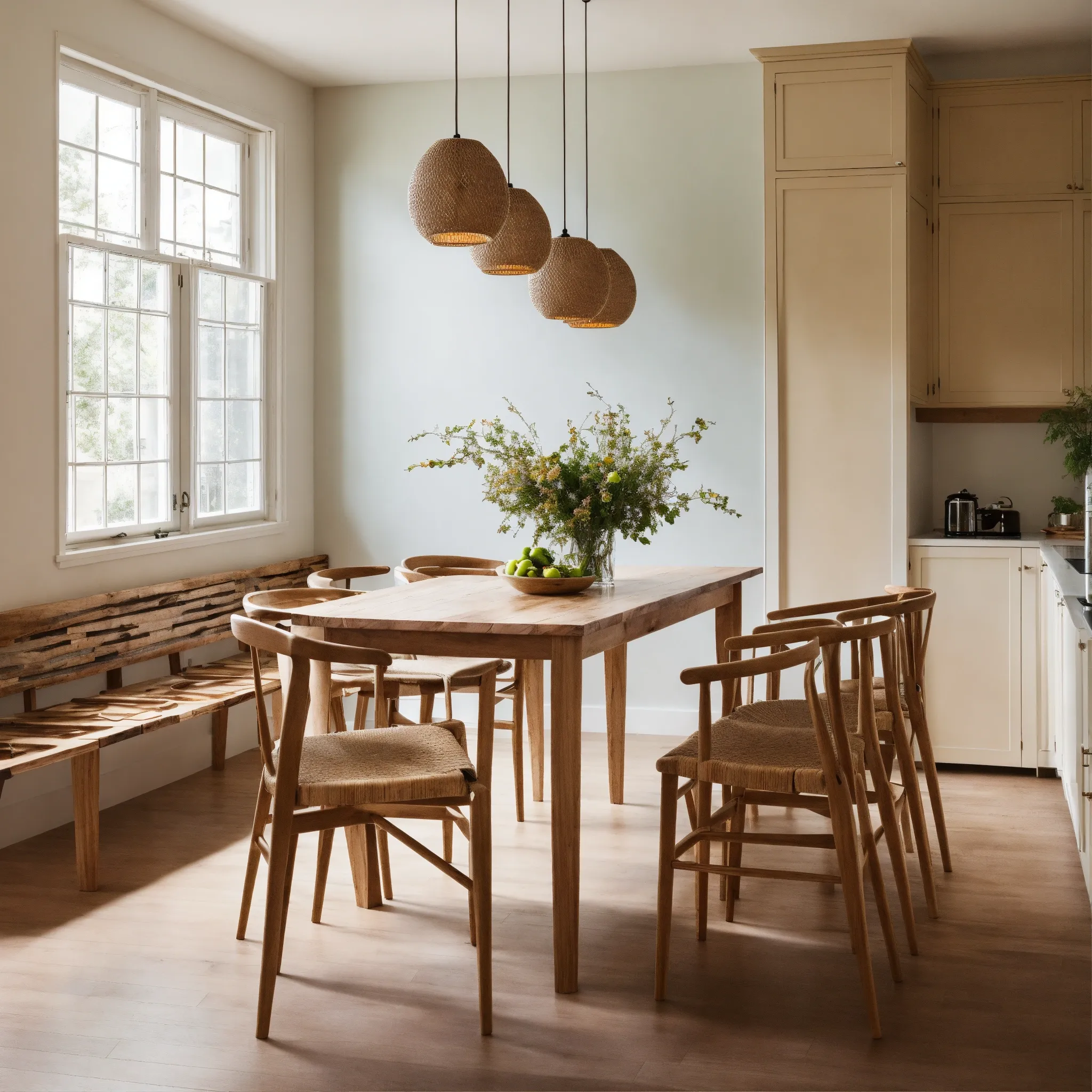 Minimalist Dutch home interior with natural wooden accents